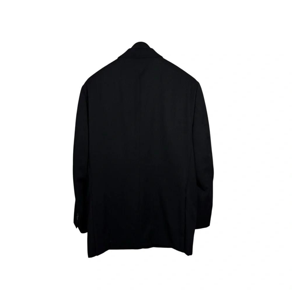Pronto Uomo Platinum Men’s Classic Wool Blazer in Black Size 42R
